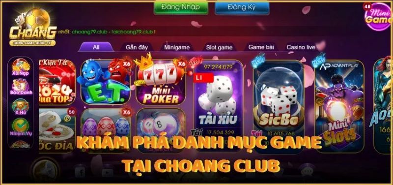 Tập hợp chương trình khuyến mãi Choang club